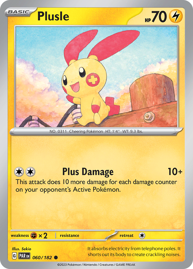 Plusle (060/182) [Scarlet & Violet: Paradox Rift] | Tables and Towers