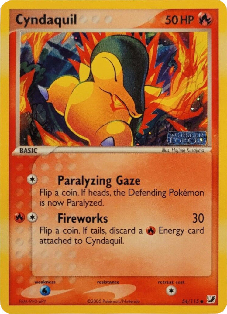 Cyndaquil (54/115) (Stamped) [EX: Unseen Forces] | Tables and Towers