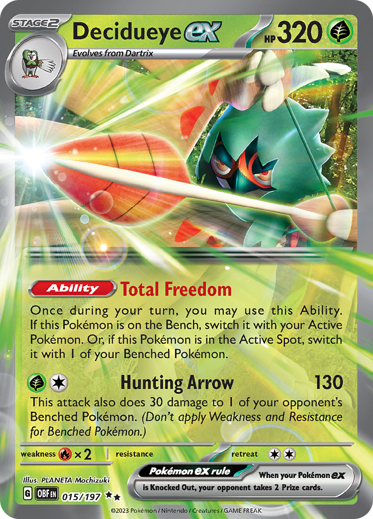 Decidueye ex (015/197) [Scarlet & Violet: Obsidian Flames] | Tables and Towers