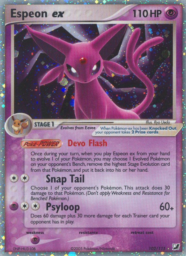 Espeon ex (102/115) [EX: Unseen Forces] | Tables and Towers