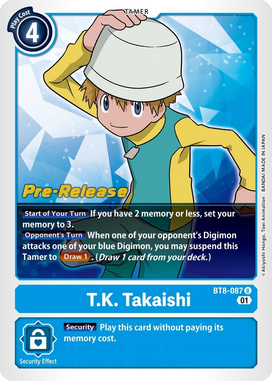 T.K. Takaishi [BT8-087] [New Awakening Pre-Release Cards] | Tables and Towers