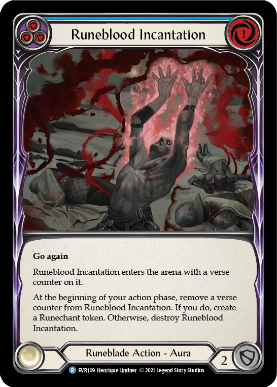 Runeblood Incantation (Blue) [EVR109] (Everfest)  1st Edition Rainbow Foil | Tables and Towers