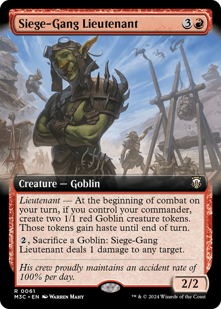 Siege-Gang Lieutenant (Extended Art) (Ripple Foil) [Modern Horizons 3 Commander] | Tables and Towers