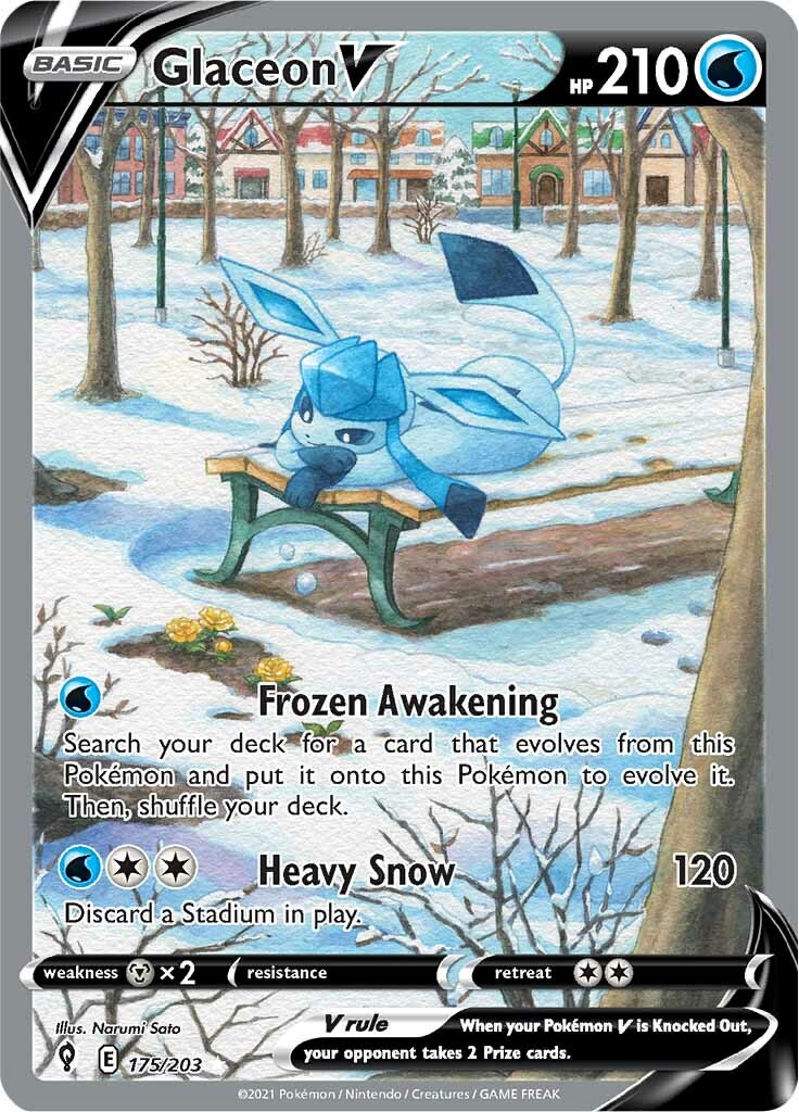 Glaceon V (175/203) [Sword & Shield: Evolving Skies] | Tables and Towers