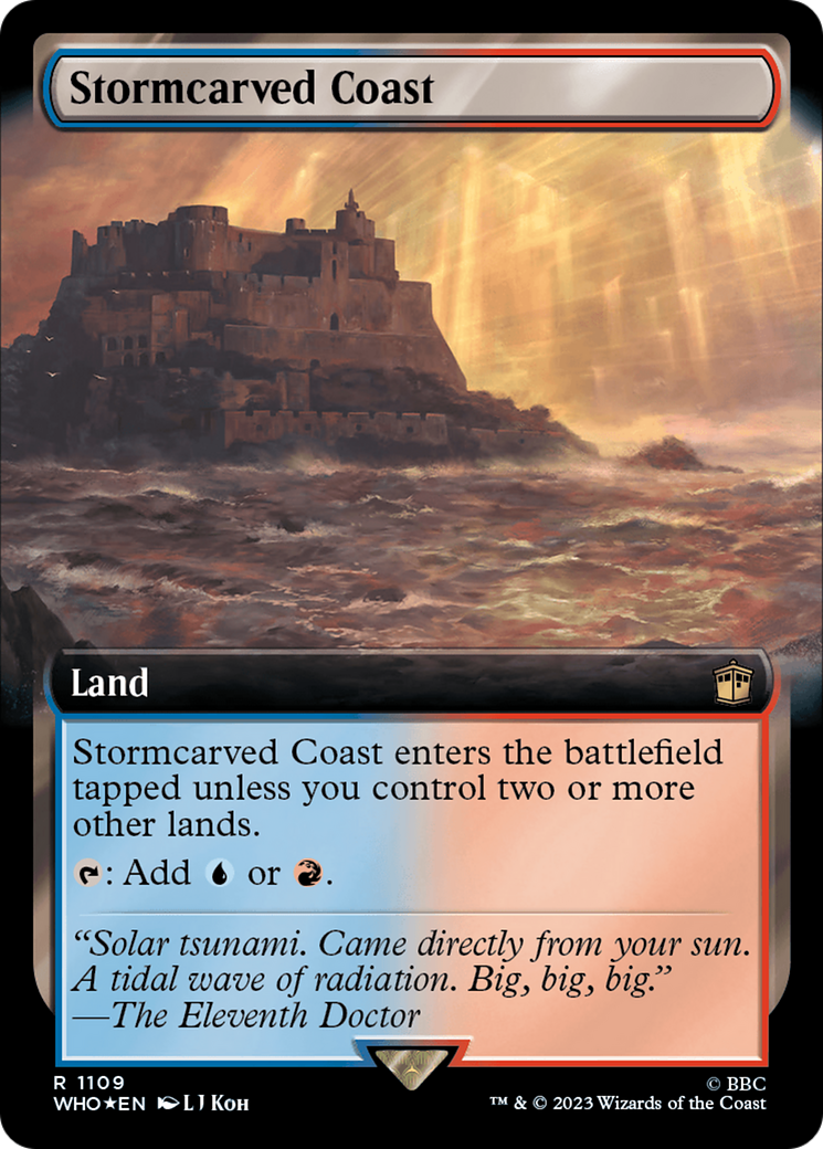 Stormcarved Coast (Extended Art) (Surge Foil) [Doctor Who] | Tables and Towers