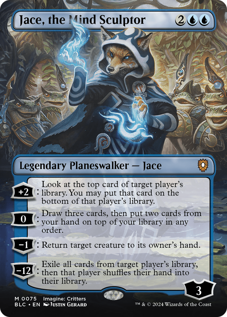 Jace, the Mind Sculptor (Borderless) [Bloomburrow Commander] | Tables and Towers