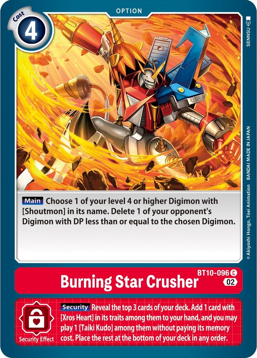 Burning Star Crusher [BT10-096] [Xros Encounter] | Tables and Towers