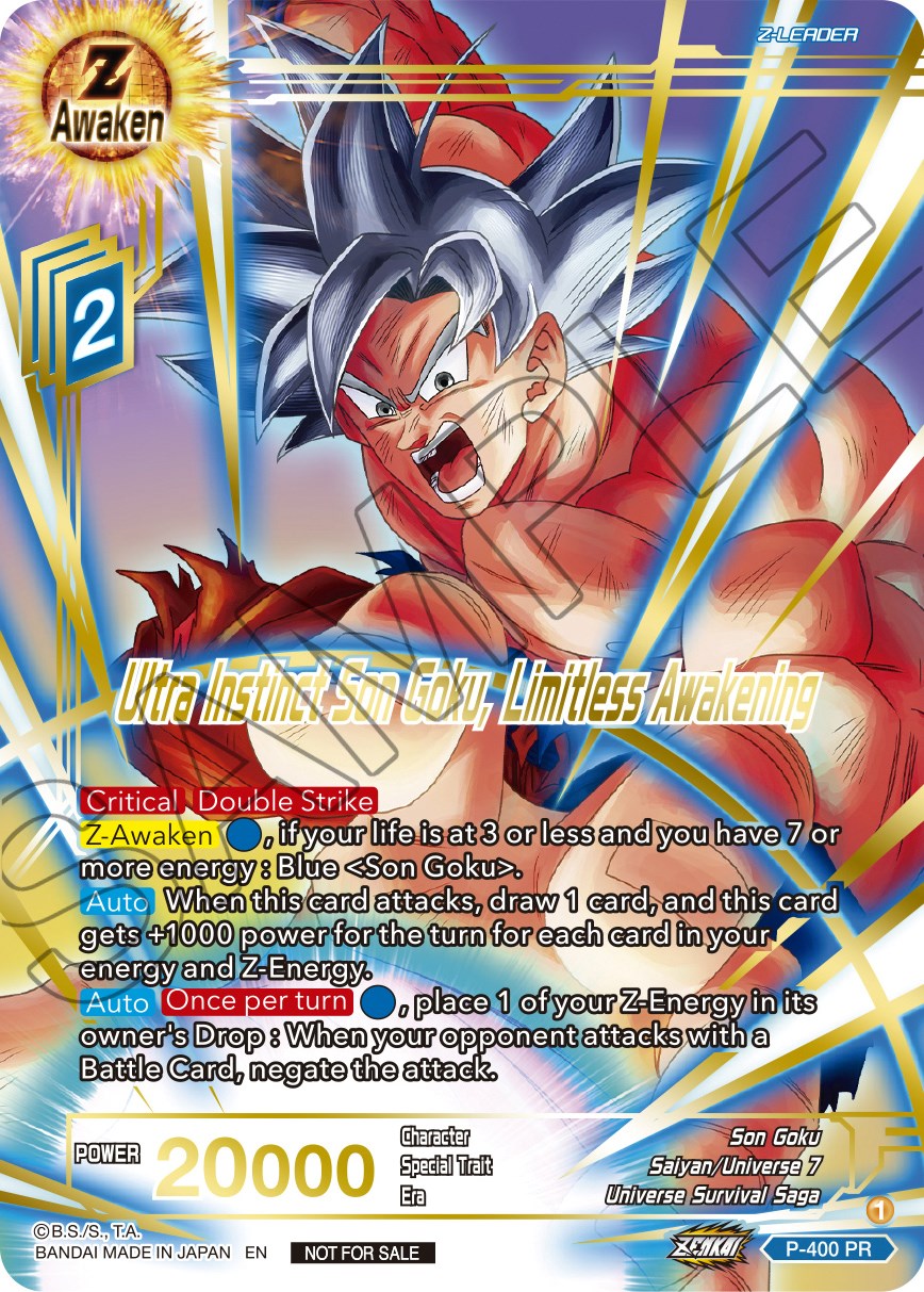 Ultra Instinct Son Goku, Limitless Awakening (Gold-Stamped) (P-400) [Promotion Cards] | Tables and Towers