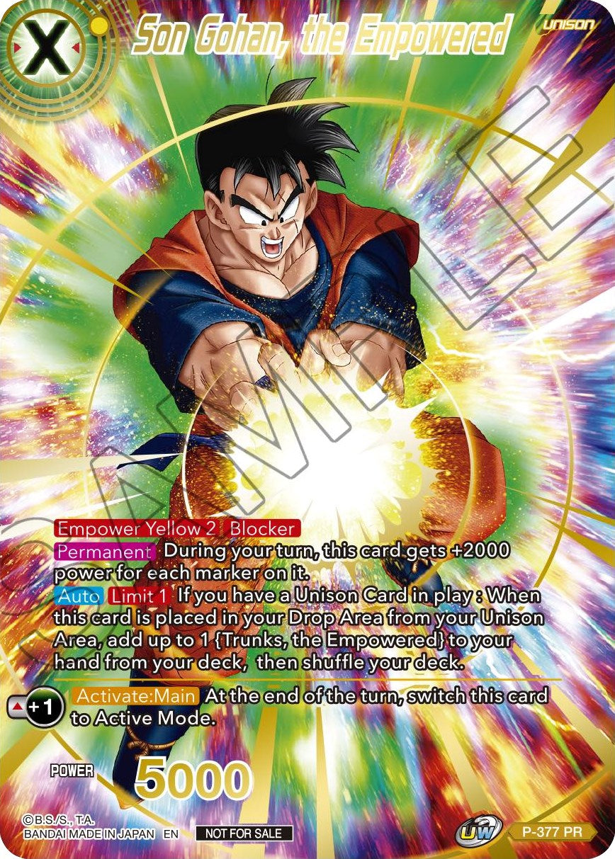 Son Gohan, the Empowered (Gold Stamped) (P-377) [Promotion Cards] | Tables and Towers