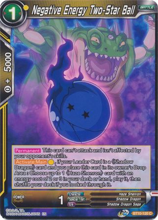 Negative Energy Two-Star Ball (BT10-120) [Rise of the Unison Warrior 2nd Edition] | Tables and Towers