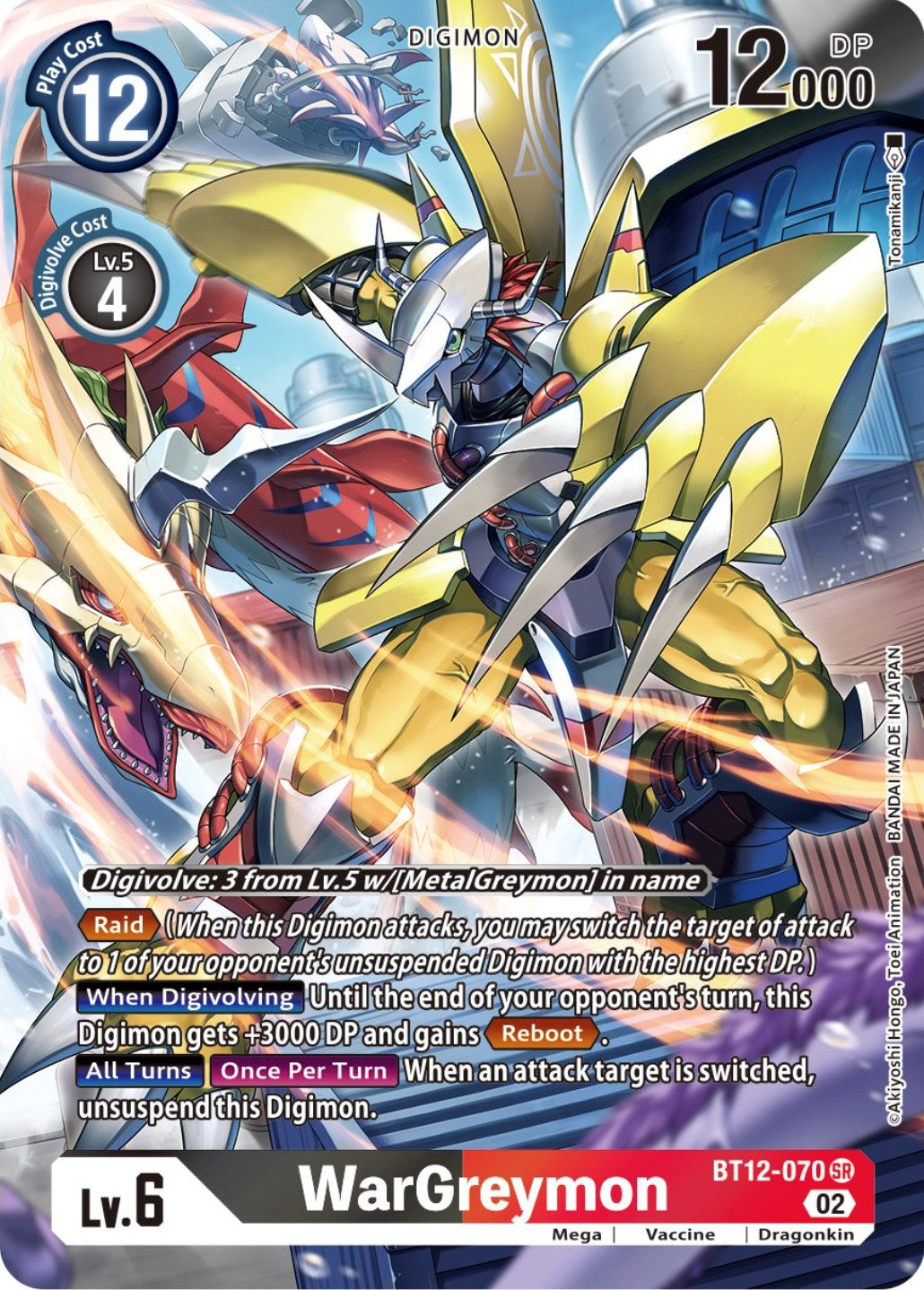 WarGreymon [BT12-070] (Alternate Art) [Across Time] | Tables and Towers