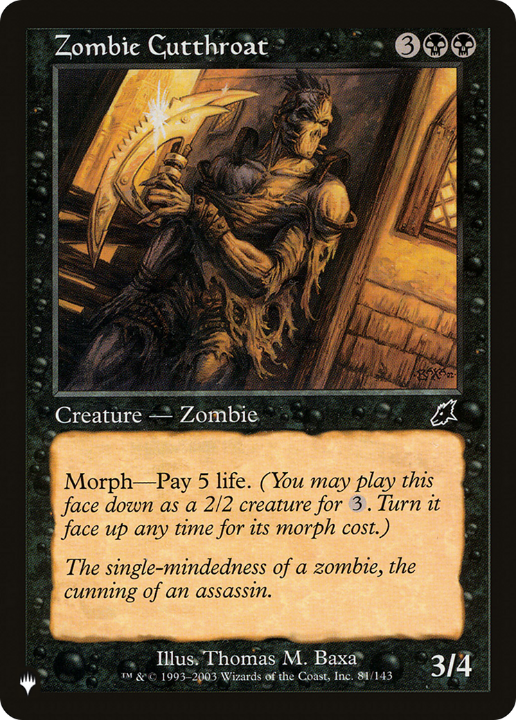 Zombie Cutthroat [The List Reprints] | Tables and Towers