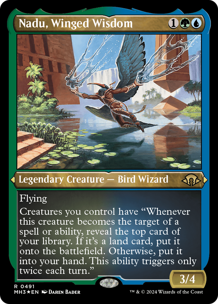 Nadu, Winged Wisdom (Foil Etched) [Modern Horizons 3] | Tables and Towers