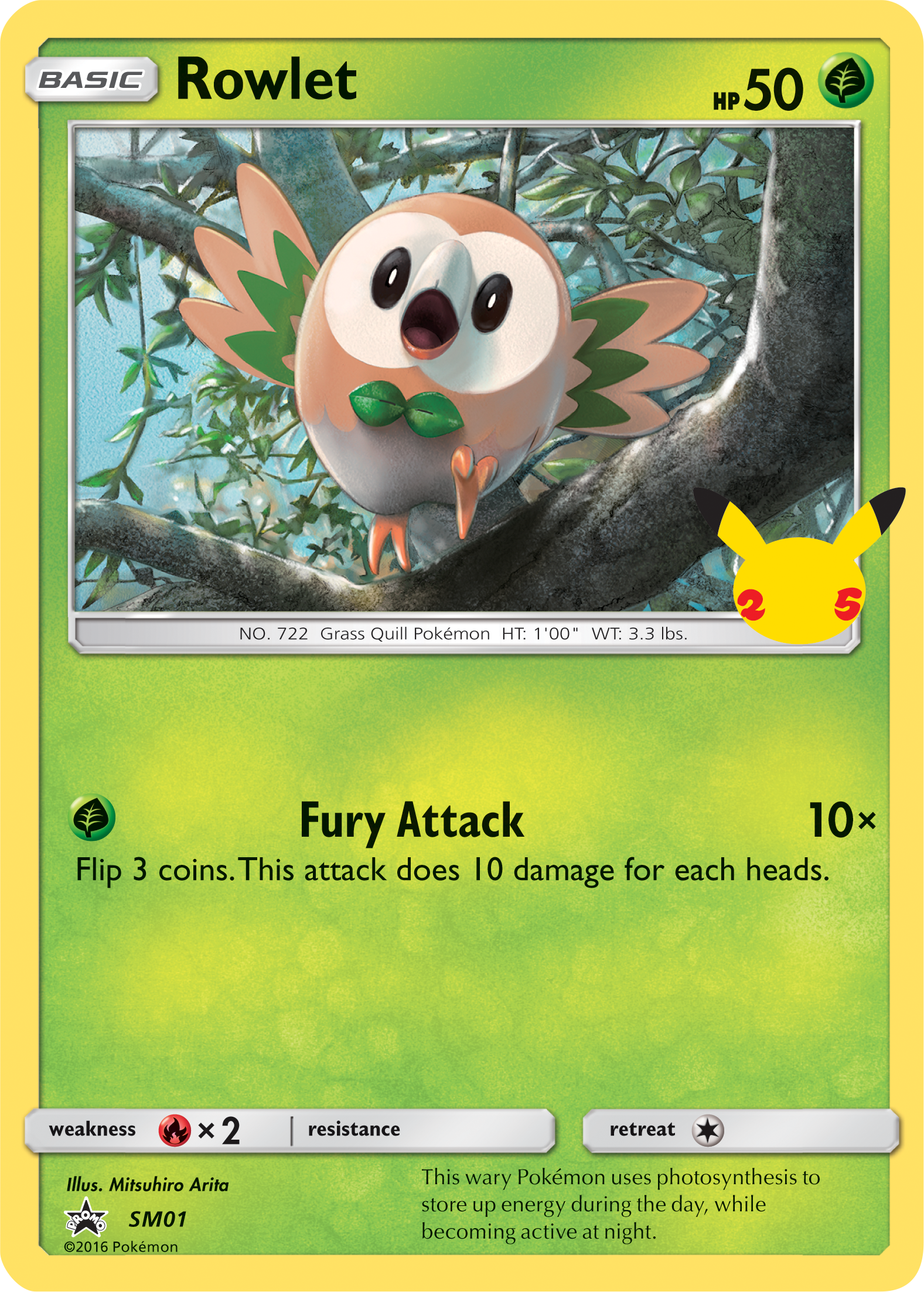 Rowlet (SM01) (Jumbo Card) [First Partner Pack] | Tables and Towers