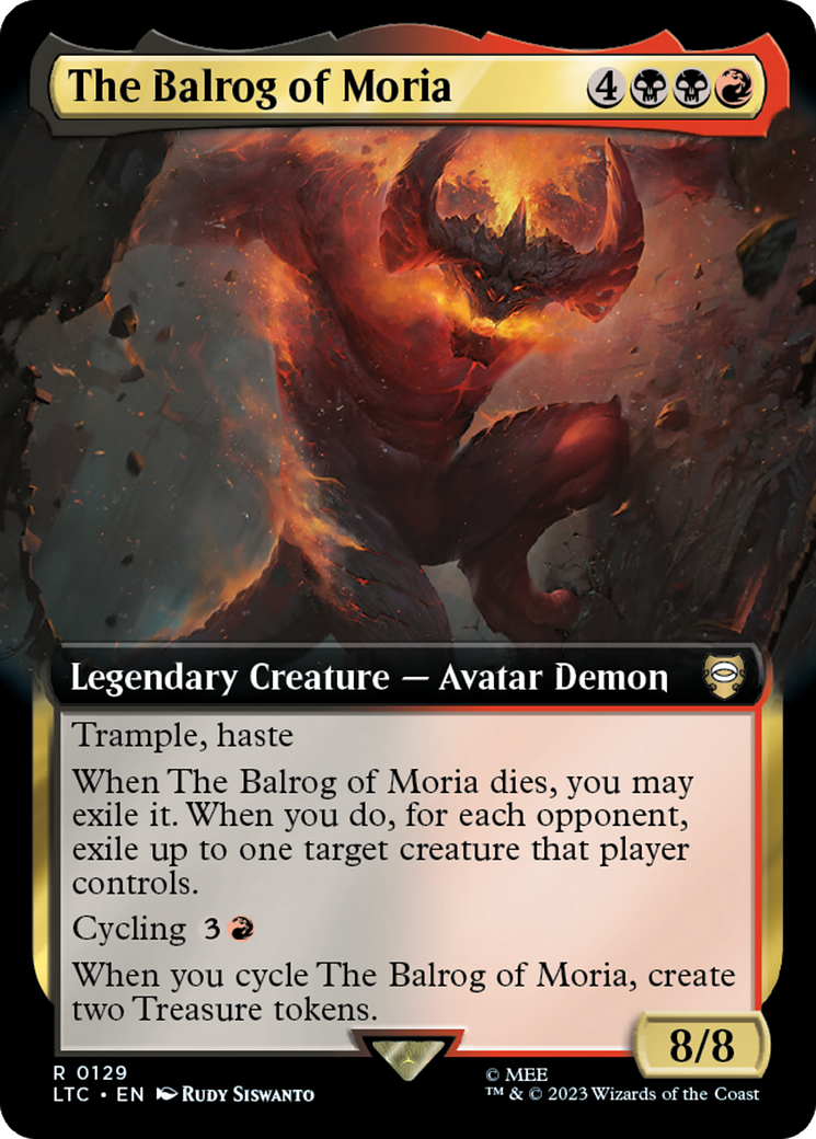 The Balrog of Moria (Extended Art) [The Lord of the Rings: Tales of Middle-Earth Commander] | Tables and Towers