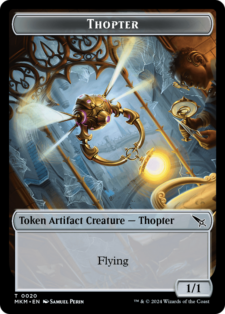 Thopter (0020) // Human Double-Sided Token [Murders at Karlov Manor Tokens] | Tables and Towers