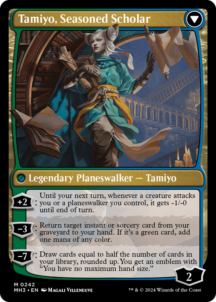 Tamiyo, Inquisitive Student // Tamiyo, Seasoned Scholar [Modern Horizons 3] | Tables and Towers