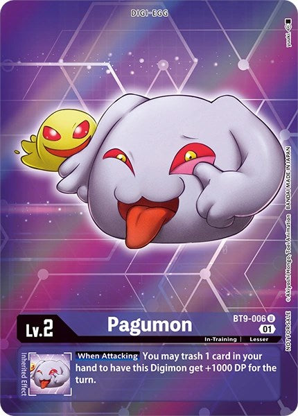 Pagumon [BT9-006] (Alternative Art - Box Topper) [X Record] | Tables and Towers