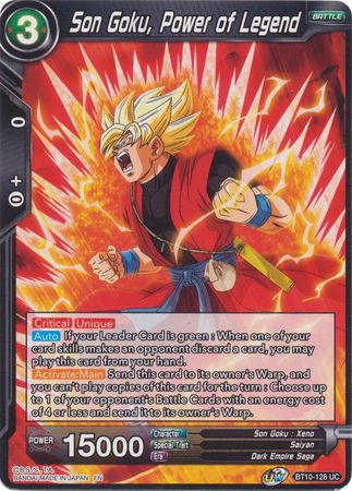 Son Goku, Power of Legend (BT10-128) [Rise of the Unison Warrior 2nd Edition] | Tables and Towers