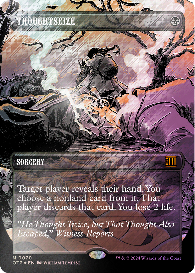 Thoughtseize (Textured Foil) [Outlaws of Thunder Junction: Breaking News] | Tables and Towers