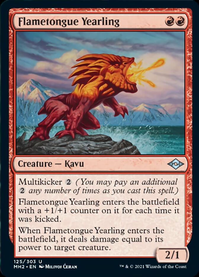 Flametongue Yearling [Modern Horizons 2] | Tables and Towers