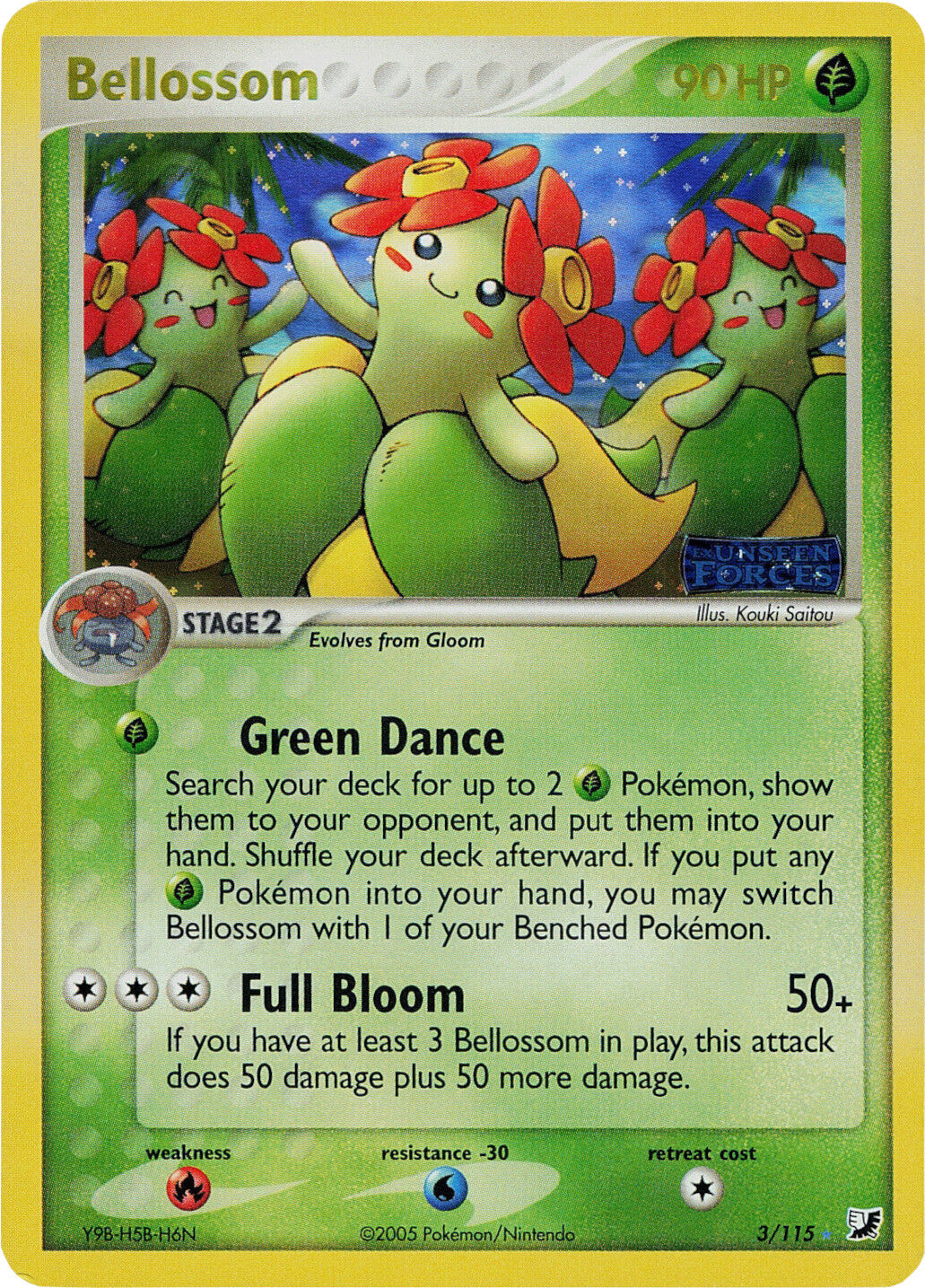 Bellossom (3/115) (Stamped) [EX: Unseen Forces] | Tables and Towers