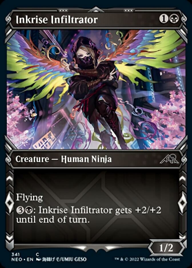 Inkrise Infiltrator (Showcase Ninja) [Kamigawa: Neon Dynasty] | Tables and Towers