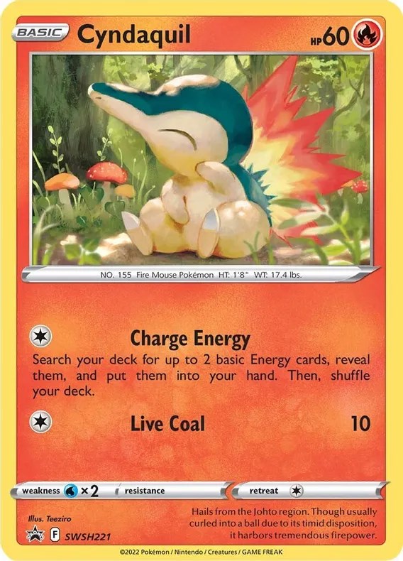 Cyndaquil (SWSH221) (Cosmos Holo) [Sword & Shield: Black Star Promos] | Tables and Towers