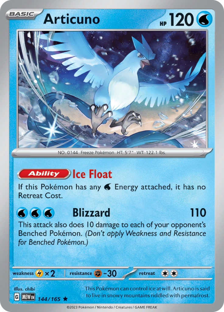 Articuno (144/165) [Scarlet & Violet: 151] | Tables and Towers