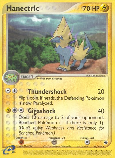 Manectric (39/109) [EX: Ruby & Sapphire] | Tables and Towers