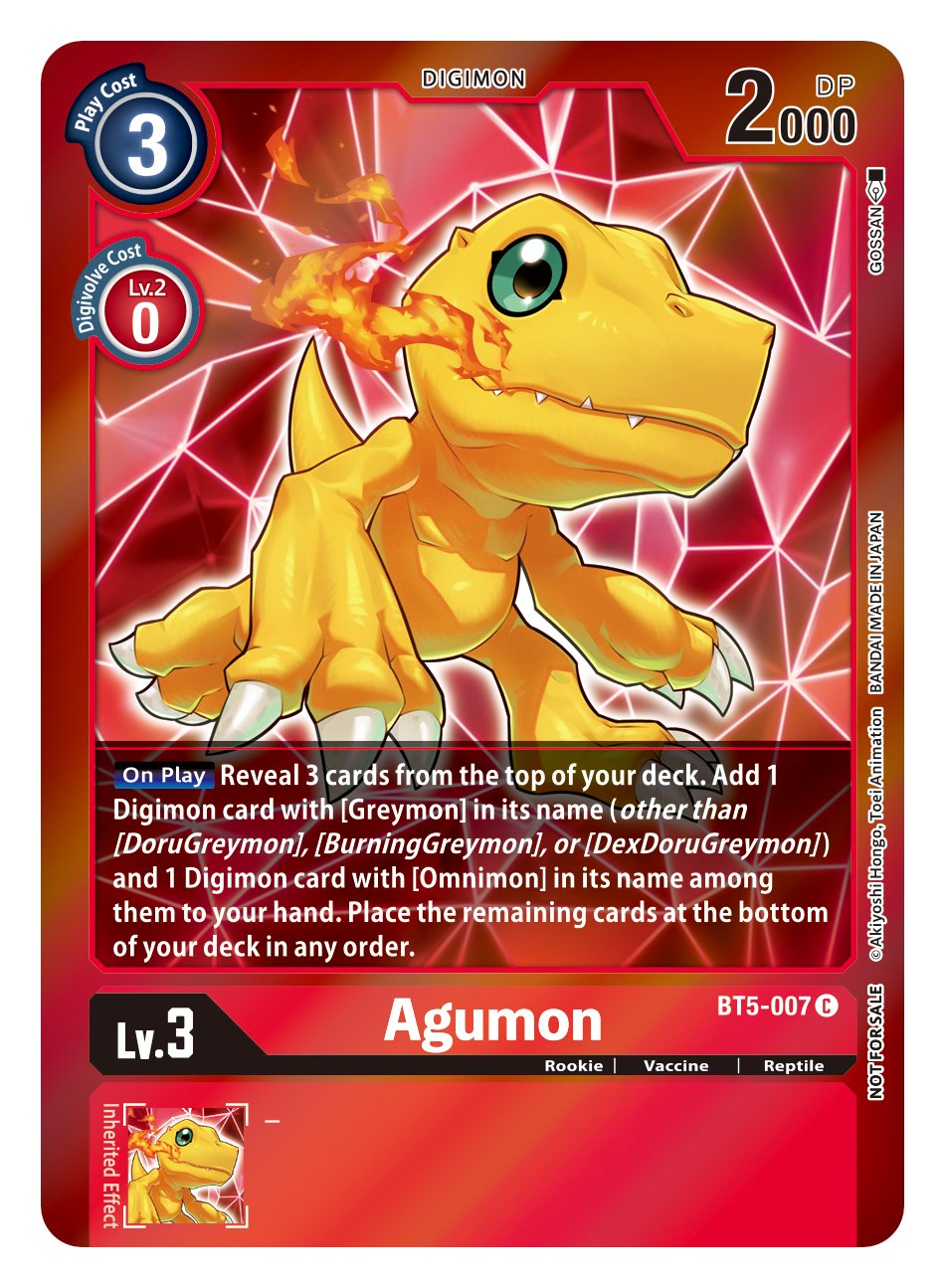 Agumon [BT5-007] (Event Pack 2) [Battle of Omni] | Tables and Towers