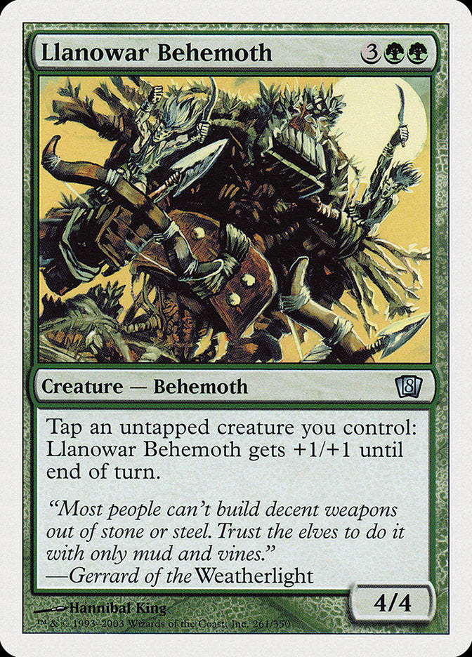 Llanowar Behemoth (8th Edition) [Oversize Cards] | Tables and Towers