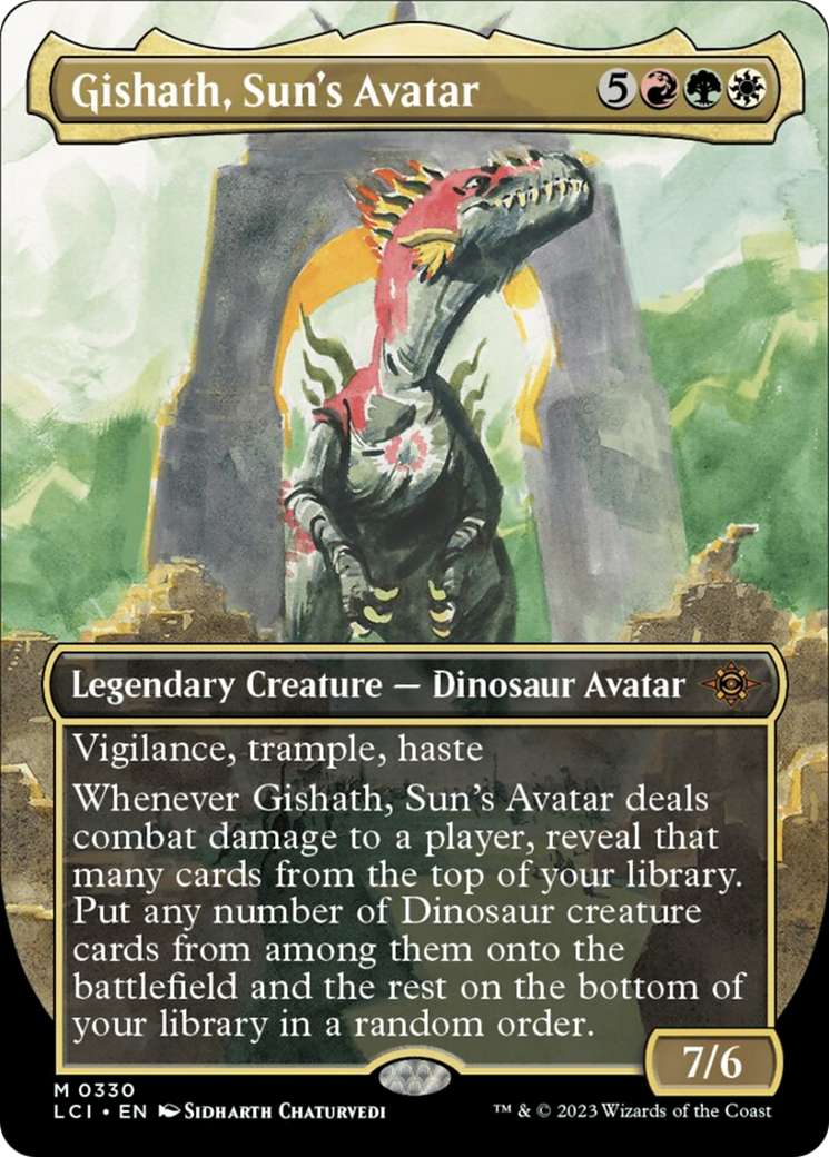 Gishath, Sun's Avatar (Borderless) [The Lost Caverns of Ixalan] | Tables and Towers