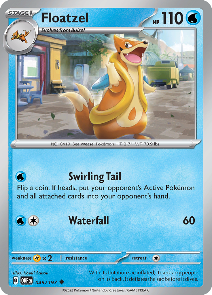 Floatzel (049/197) [Scarlet & Violet: Obsidian Flames] | Tables and Towers