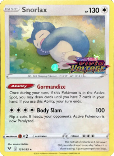 Snorlax (131/185) [Sword & Shield: Black Star Promos] | Tables and Towers