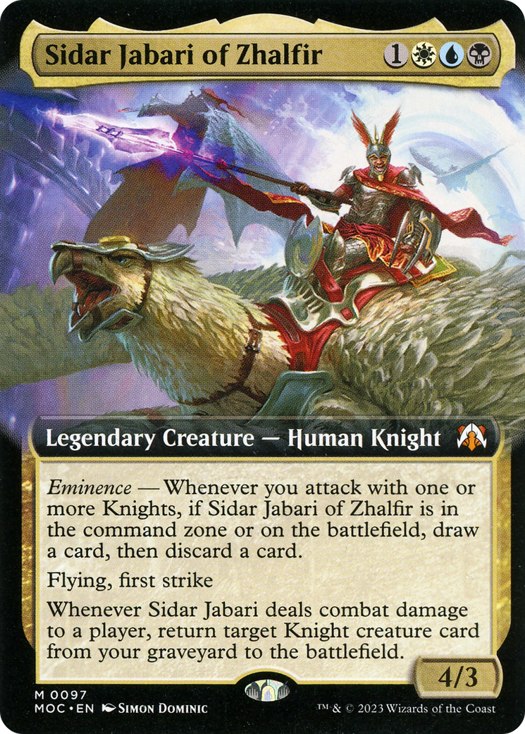 Sidar Jabari of Zhalfir (Extended Art) [March of the Machine Commander] | Tables and Towers