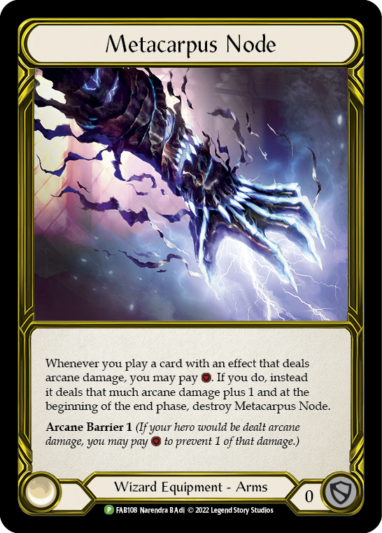 Metacarpus Node (Golden) [FAB108] (Promo)  Cold Foil | Tables and Towers