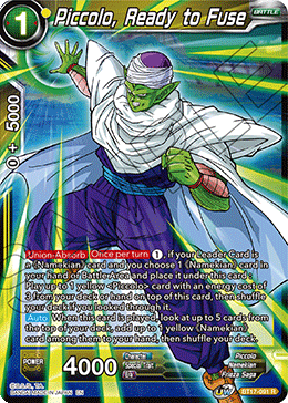 Piccolo, Ready to Fuse (BT17-091) [Ultimate Squad] | Tables and Towers