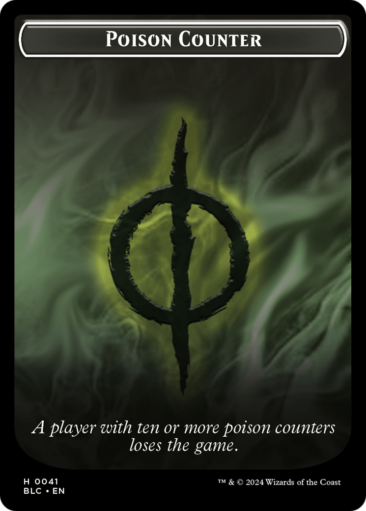 Rabbit // Poison Counter Double-Sided Token [Bloomburrow Commander Tokens] | Tables and Towers