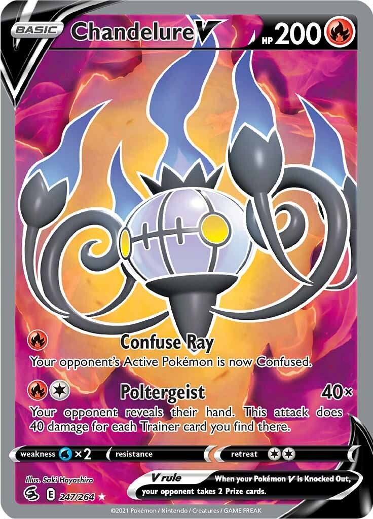 Chandelure V (247/264) [Sword & Shield: Fusion Strike] | Tables and Towers