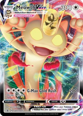 Meowth VMAX (SWSH005) (Jumbo Card) [Sword & Shield: Black Star Promos] | Tables and Towers