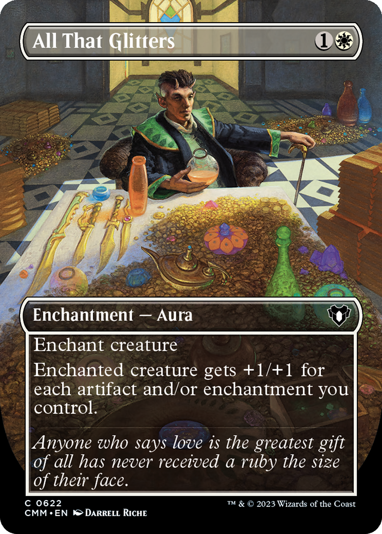 All That Glitters (Borderless Alternate Art) [Commander Masters] | Tables and Towers