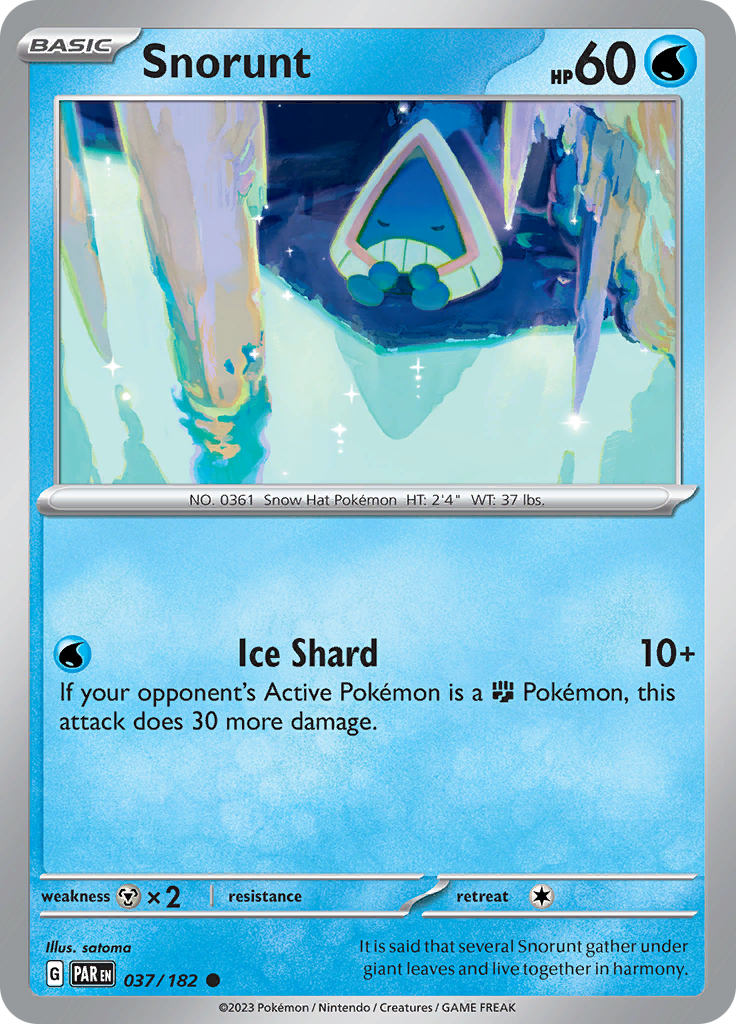 Snorunt (037/182) [Scarlet & Violet: Paradox Rift] | Tables and Towers