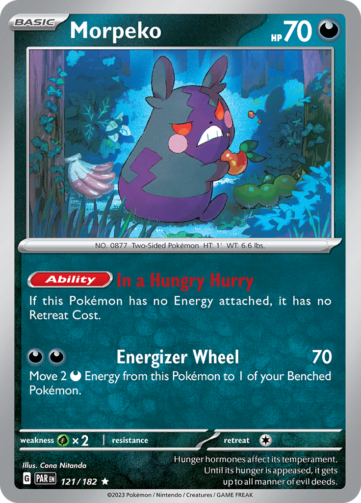 Morpeko (121/182) [Scarlet & Violet: Paradox Rift] | Tables and Towers