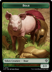 Boar // Drake Double-Sided Token [Outlaws of Thunder Junction Commander Tokens] | Tables and Towers