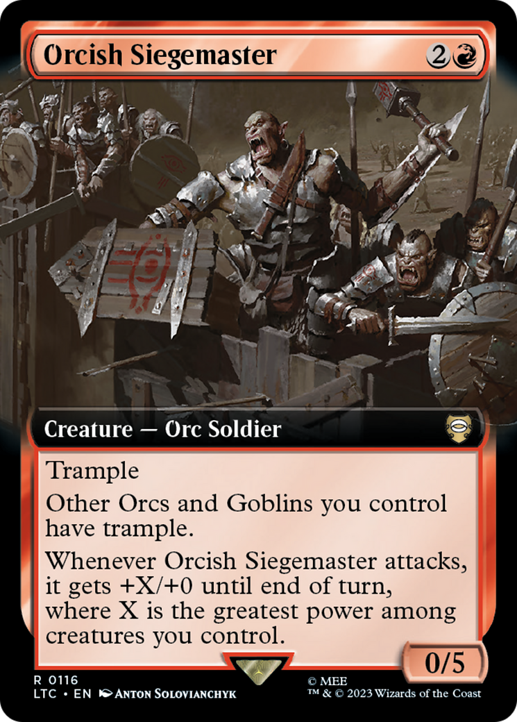 Orcish Siegemaster (Extended Art) [The Lord of the Rings: Tales of Middle-Earth Commander] | Tables and Towers