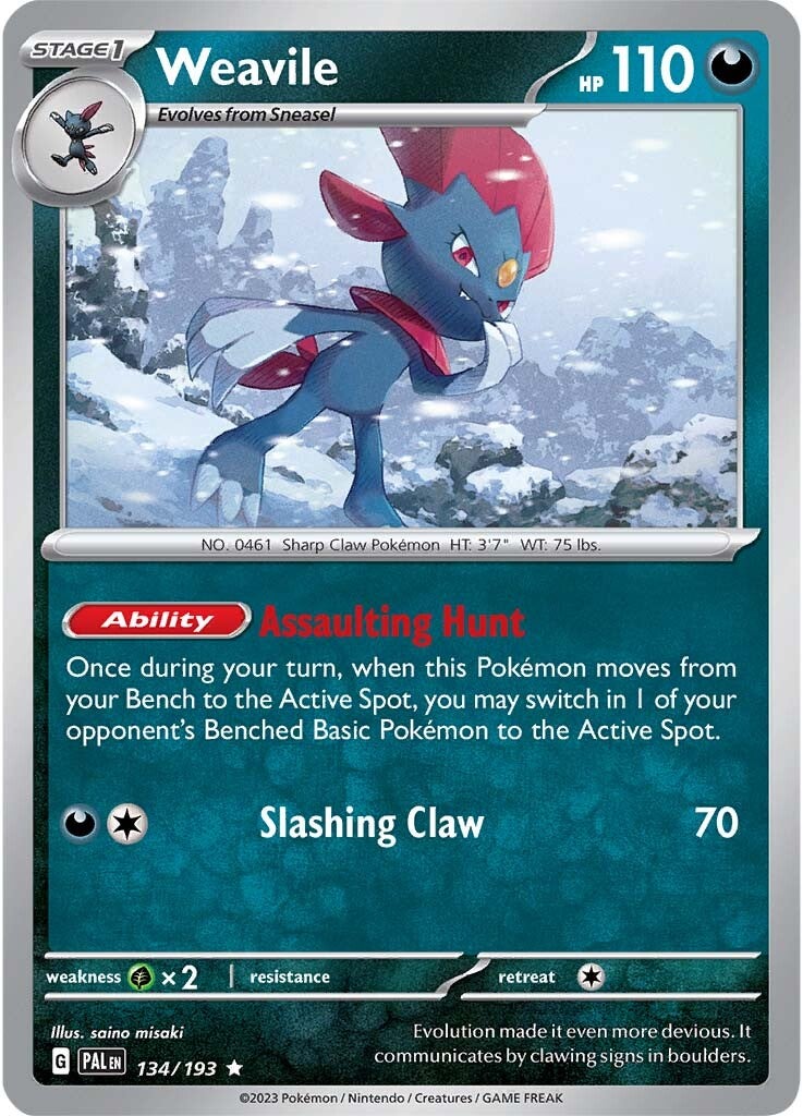 Weavile (134/193) [Scarlet & Violet: Paldea Evolved] | Tables and Towers