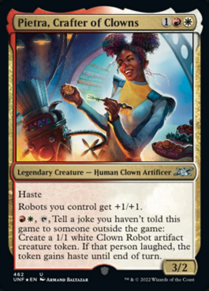 Pietra, Crafter of Clowns (Galaxy Foil) [Unfinity] | Tables and Towers