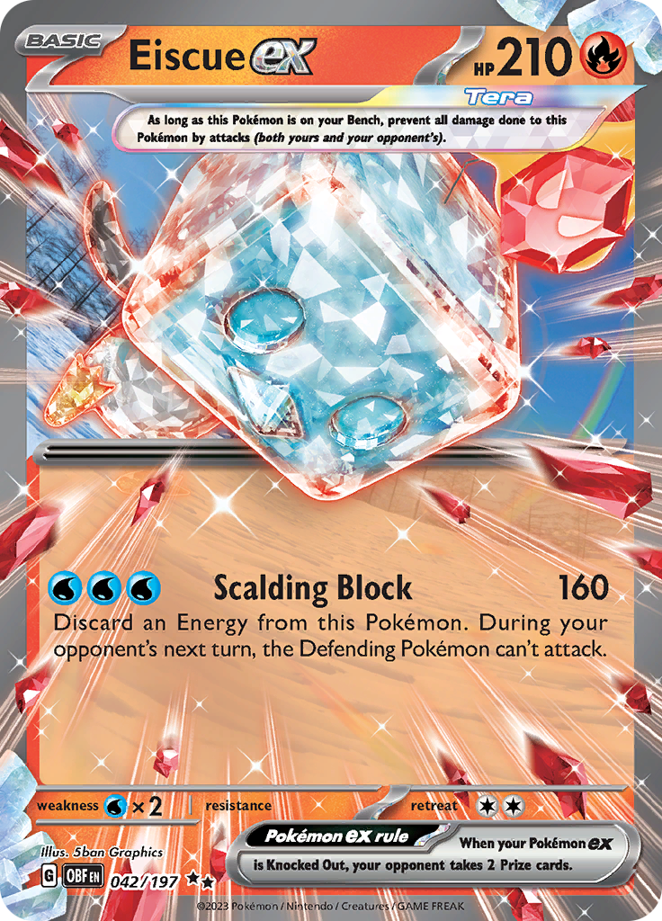 Eiscue ex (042/197) [Scarlet & Violet: Obsidian Flames] | Tables and Towers