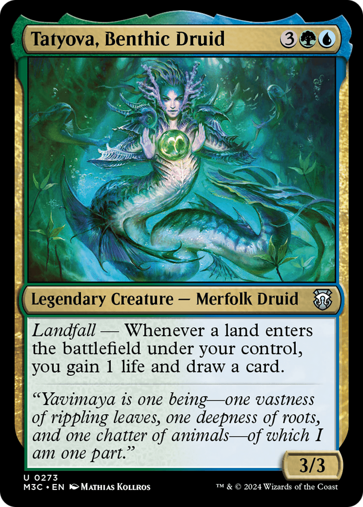 Tatyova, Benthic Druid (Ripple Foil) [Modern Horizons 3 Commander] | Tables and Towers